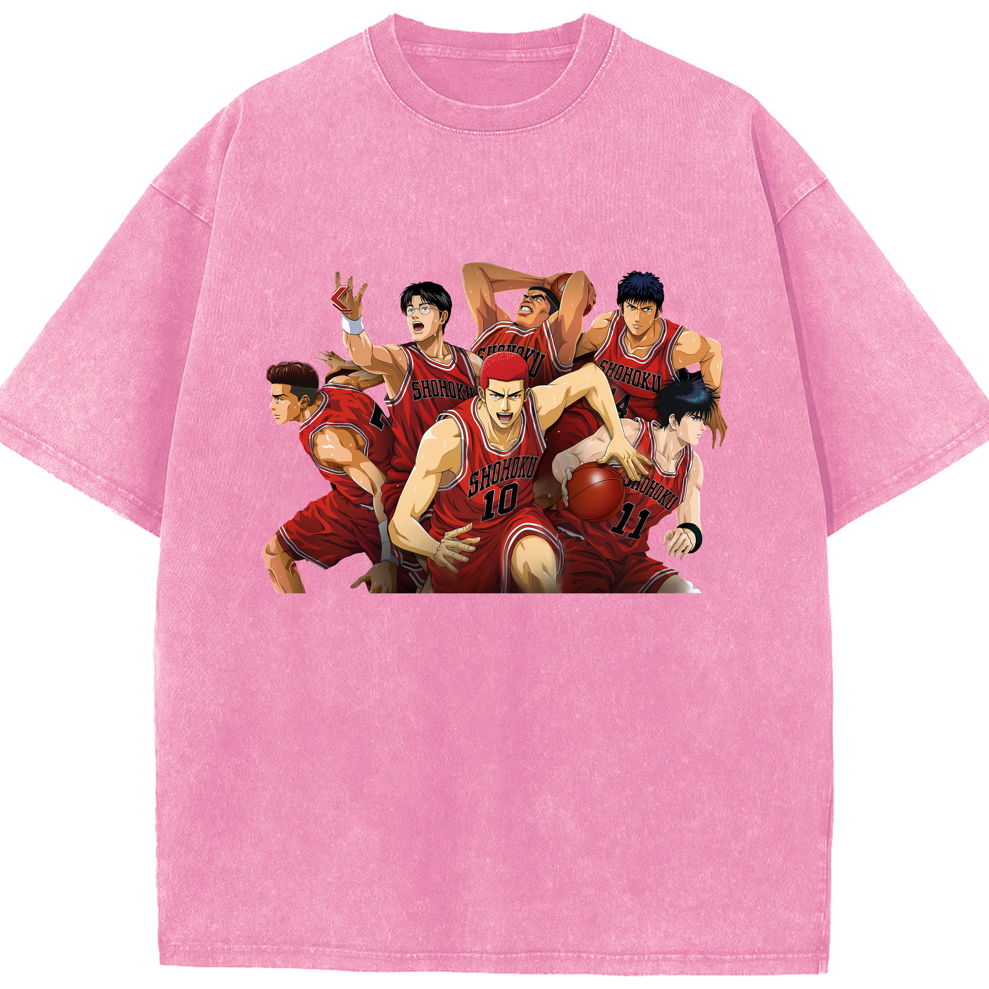 （画像用） SLAM DUNK／スラムダンク 綿100% ヴィンテージ風 半袖Tシャツ（フロントプリント）